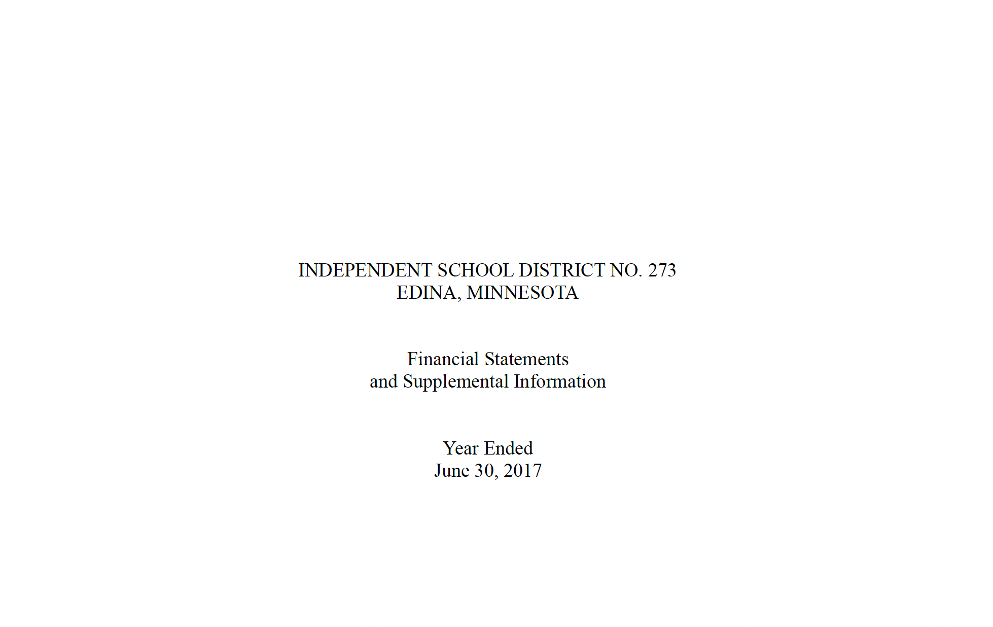 FY 2017 Audited Financial Statements