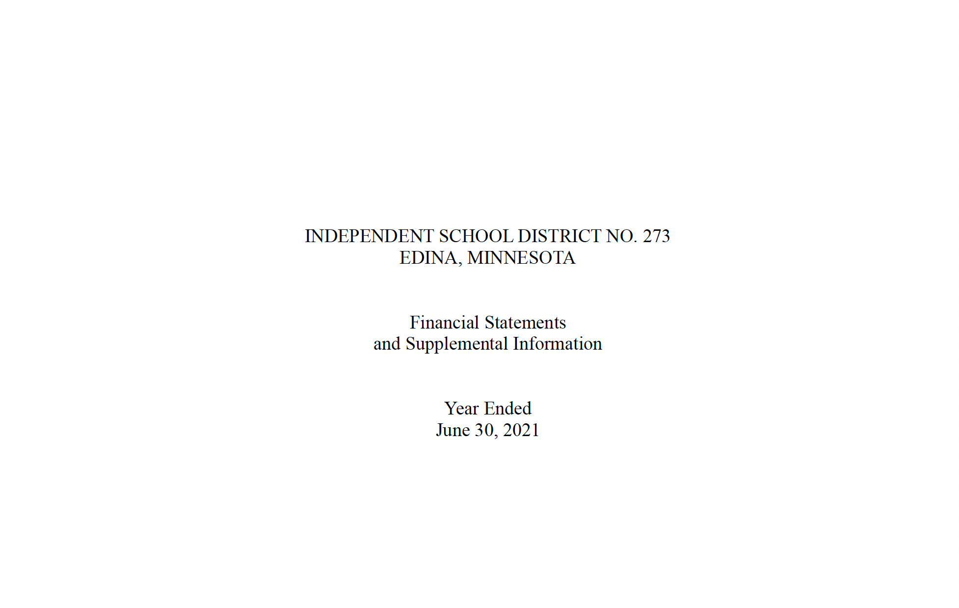 FY 2021 Audited Financial Statements